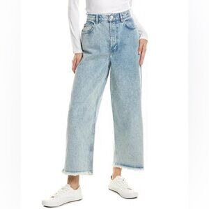 ALL SAINTS Washed Blue Blake Cropped Straight Stretch Jeans size 28